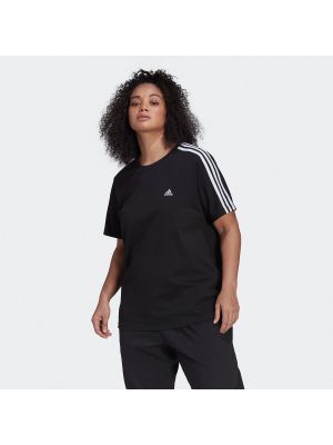 Camiseta slim fit a rayas Adidas Sportswear negro