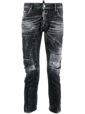 Distressed jeans Dsquared2 schwarz
