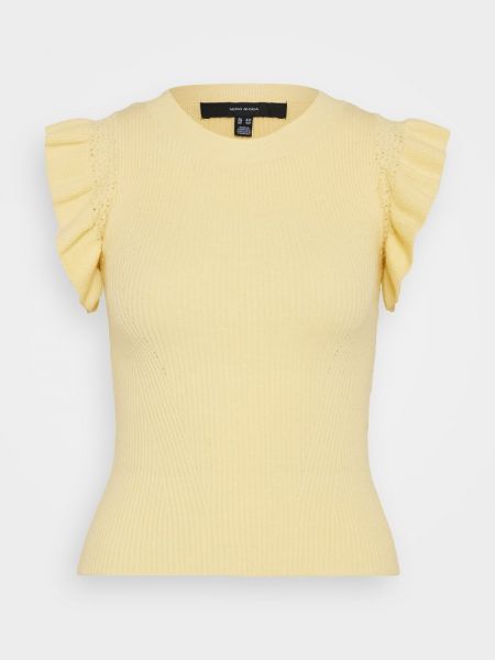 Koszulka z nadrukiem Vero Moda Petite żółta