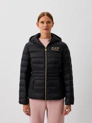 Утепленная демисезонная куртка Ea7 черная