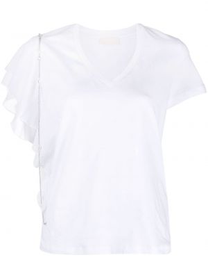 T-shirt med drapering Liu Jo vit