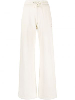 Bavlnené teplákové nohavice Off-white biela