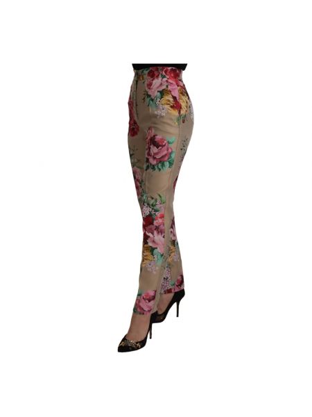 Pantalones de cintura alta Dolce & Gabbana beige