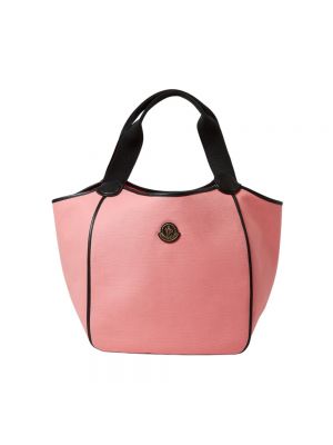 Różowa torebka bawełniana Moncler