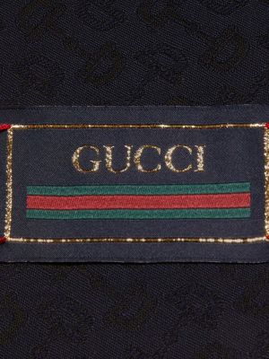 Žakárové rovné kalhoty Gucci modré
