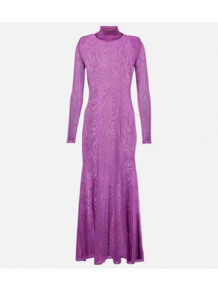 Sukienka długa z dżerseju Tom Ford różowa