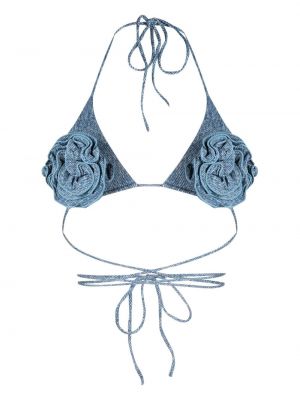 Bikini cu model floral Magda Butrym albastru