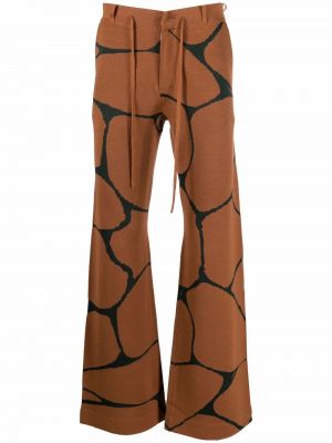Pantalones de punto Karl Lagerfeld marrón