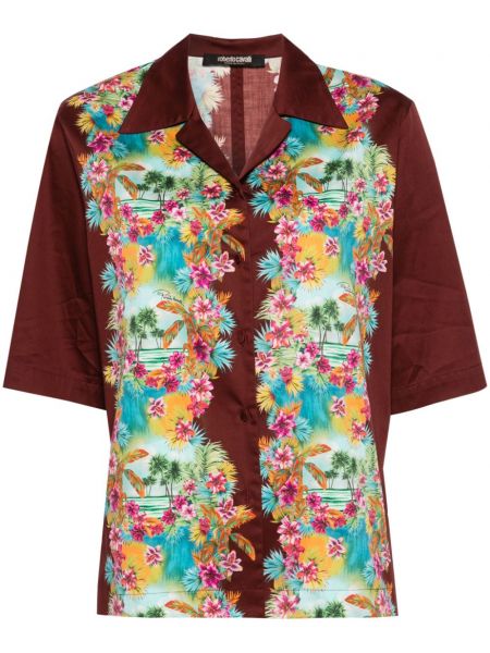 Βαμβακερό πουκάμισο με σχέδιο Roberto Cavalli