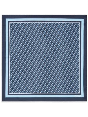 Cravată de mătase cu buzunare Zegna albastru