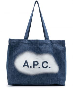 Шопинг чанта A.p.c. синьо