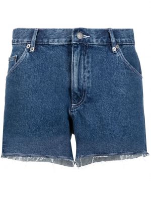 Kratke jeans hlače z nizkim pasom A.p.c. modra