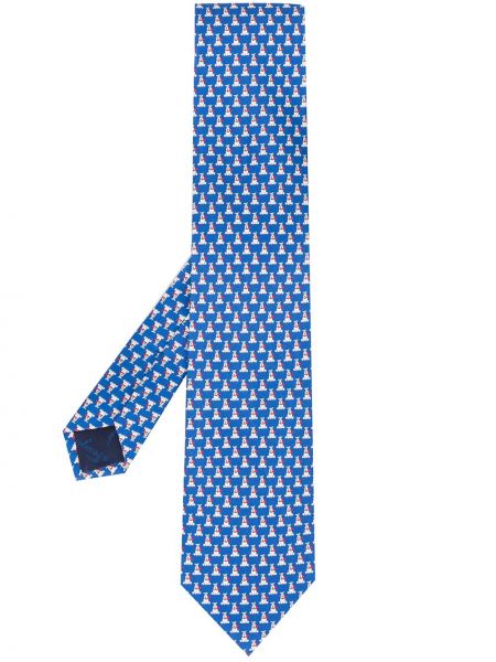 Corbata Salvatore Ferragamo azul