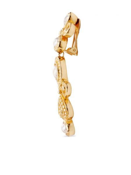 Auskari ar pērļu Christian Dior Pre-owned zelts