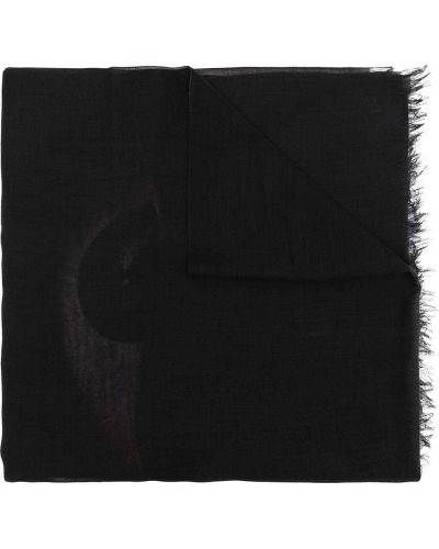 Bufanda con estampado Yohji Yamamoto negro
