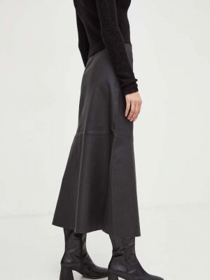 Kožená sukně By Malene Birger černé