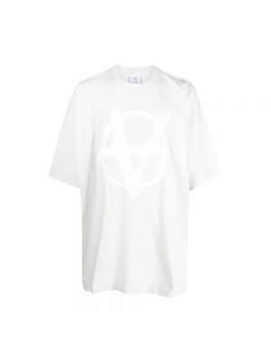 Hemd aus baumwoll mit print Vetements weiß