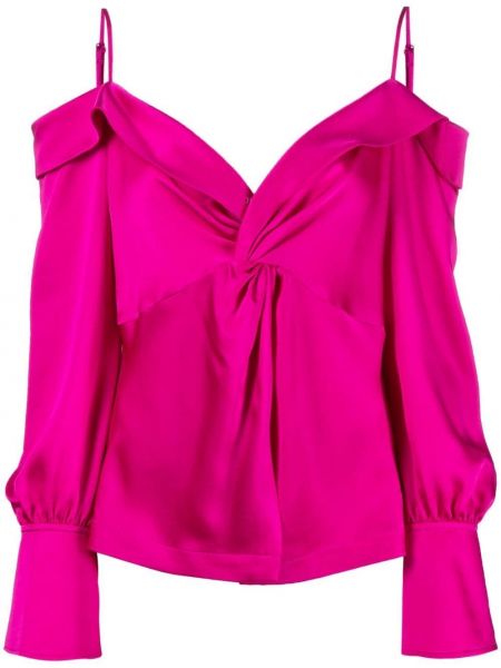 Сатенена блуза Simkhai розово