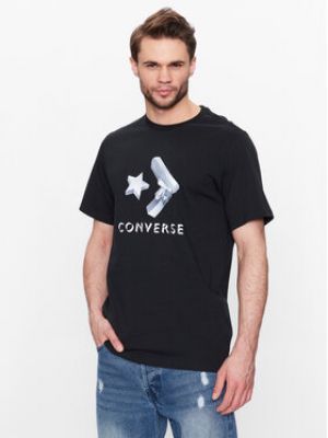 Tričko s hvězdami Converse černé