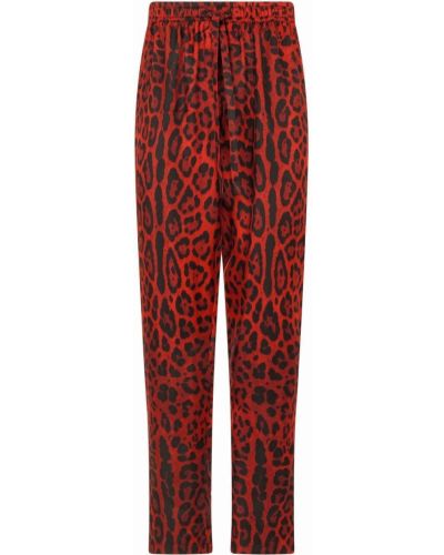 Pantaloni con stampa Dolce & Gabbana rosso