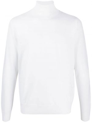 Jersey de cuello vuelto de tela jersey Canali blanco