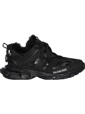 Черные кроссовки с мехом Balenciaga Track