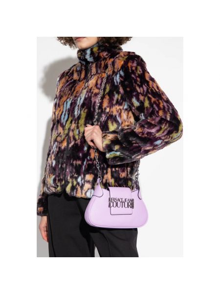Torba na ramię Versace Jeans Couture fioletowa