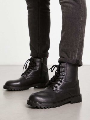 Кожаные ботинки на шнуровке из искусственной кожи Bolongaro Trevor черные