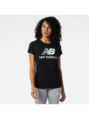 T-shirt aus baumwoll New Balance schwarz