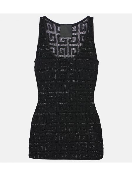 Tank top de tejido jacquard Givenchy negro