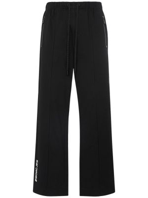 Pantaloni din bumbac Moncler Grenoble negru