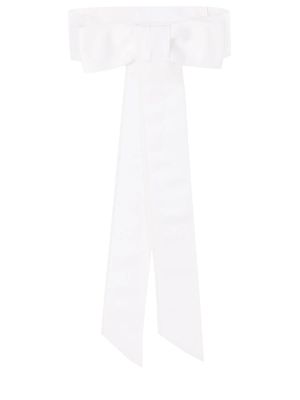 Белый шелковый ремень с бантом Dolce & Gabbana