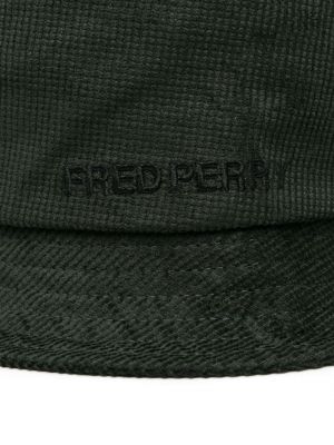Haftowany kapelusz bawełniany Fred Perry zielony