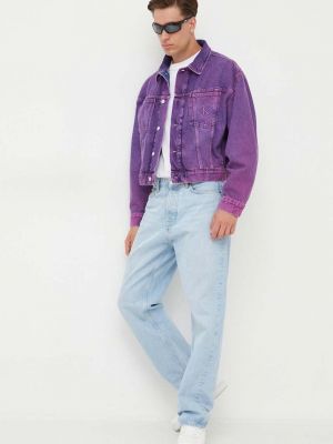 Kavbojke Calvin Klein Jeans vijolična