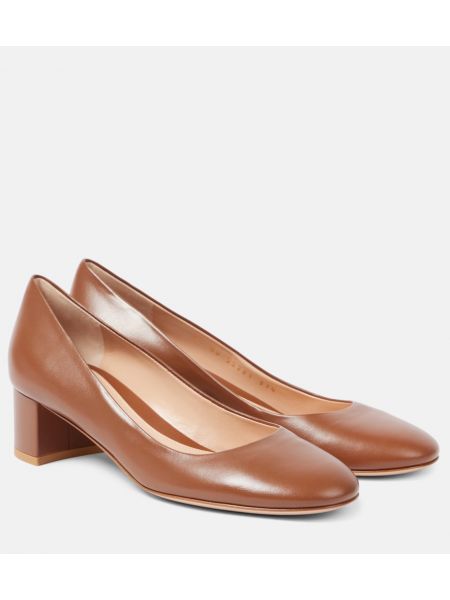 Pumps i läder Gianvito Rossi brun