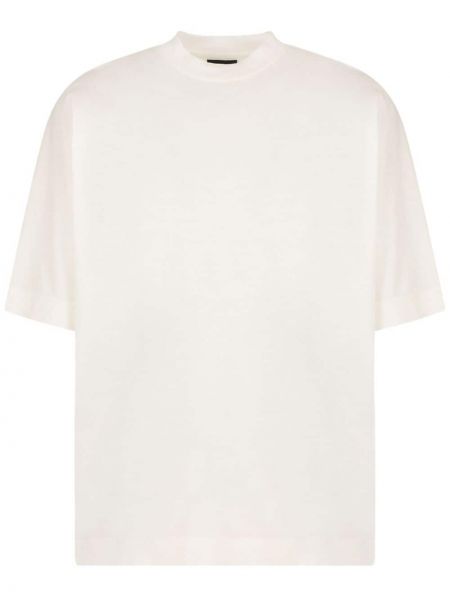Brīva piegriezuma t-krekls Emporio Armani balts