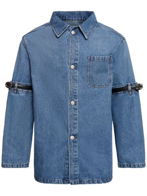 Bavlněná džínová košile Coperni modrá