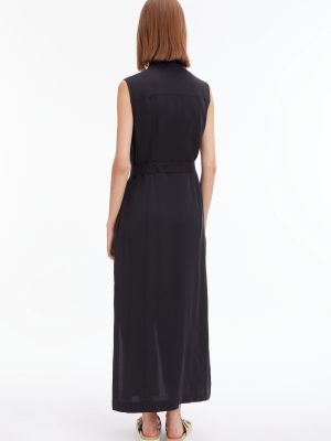 Платье-рубашка без рукавов Calvin Klein черное