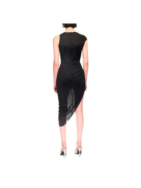 Mini vestido asimétrico David Koma negro