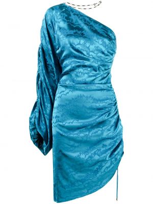 Vestido de cóctel asimétrico The Attico azul