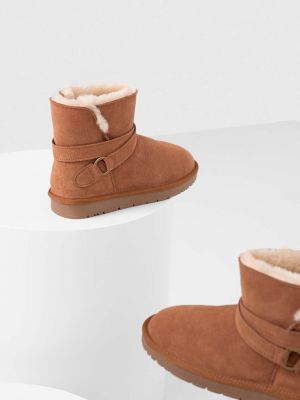Čizme za snijeg od brušene kože Answear Lab smeđa