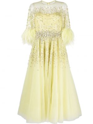 Trapes kjole Jenny Packham gul