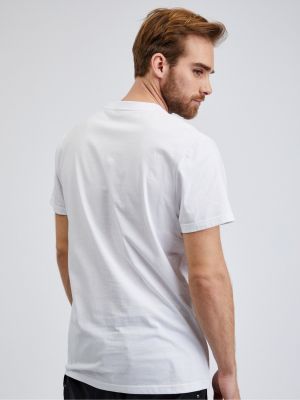 Bavlněné tričko s potiskem Sam 73 bílé