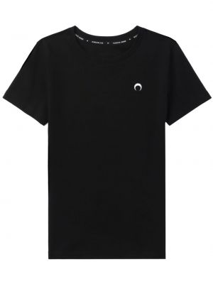 Bavlněné tričko s výšivkou Marine Serre černé