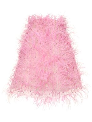 Mini obleka iz tila Oscar De La Renta roza