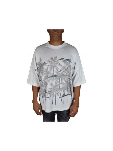 Camisa con estampado Palm Angels blanco