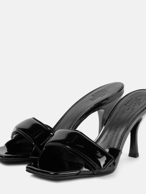 Papuci tip mules din piele din piele ecologică Gia Borghini negru