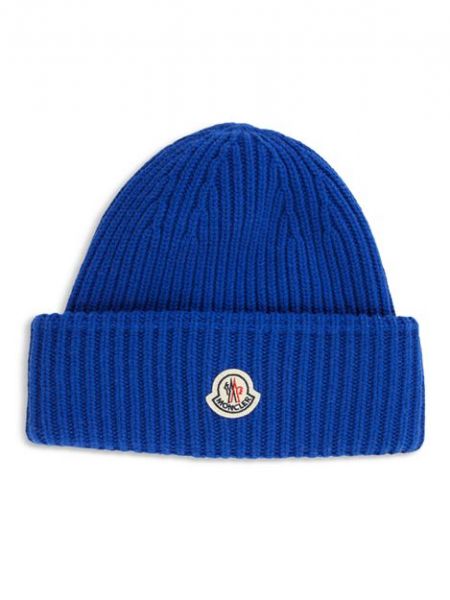 Кашемировая шерстяная шапка Moncler синяя
