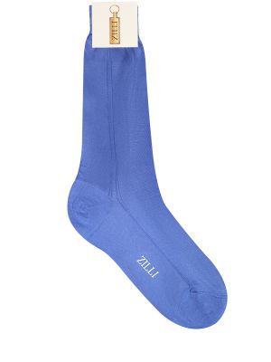 Шелковые носки Zilli голубые