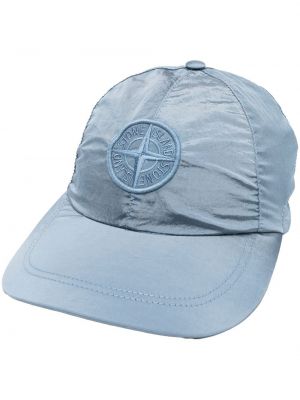 Brodert cap Stone Island blå